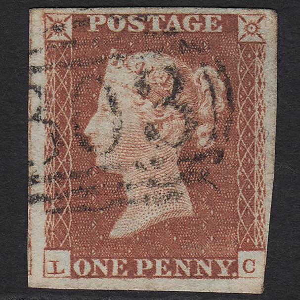 GB QV 1841 1d Red-brown (Plate 67) SG8-B1(1) LC GU nr 4 Margins