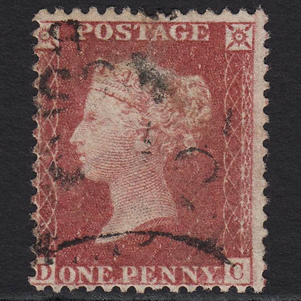 GB QV 1857 1d Rose-red (Plate 27) SG40-C10(1) DC GU Light Cancel