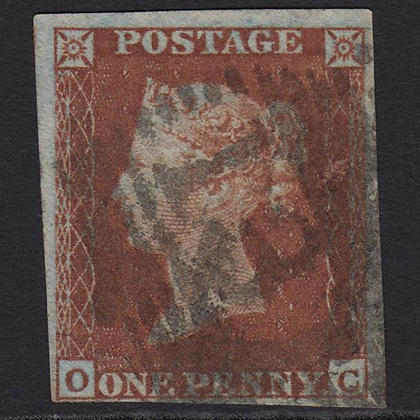 GB QV 1841 1d Red-brown Pl 150 SG8-B2(1) OC GU 4 Margins Edinburgh 131