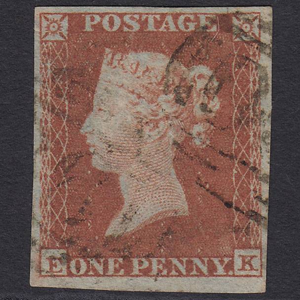 GB QV 1841 1d Red-brown (Plate 142) SG8-B2(1) EK FU Chichester 190