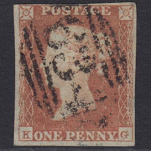 GB QV 1841 1d Red-brown (Plate 120) SG8-B1(1) KG GU 4 Margins Ramsgate 634