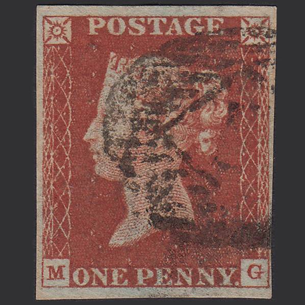 GB QV 1841 1d Red-brown (Plate 51) SG8-B1(1) MG FU 4M London IS Cancel