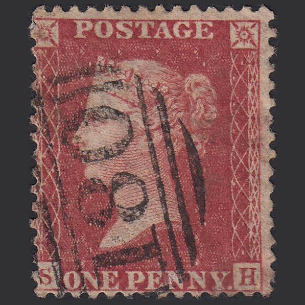 GB QV 1857 1d Rose-red (Plate 47) SG40-C10(1) SH FU Chester 180