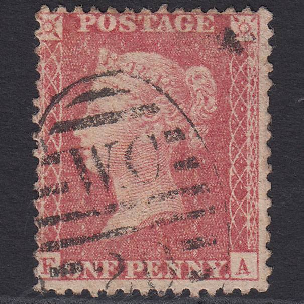 GB QV 1857 1d Rose-red (Plate 46) SG40-C10(1) FA GU London D&S WC20