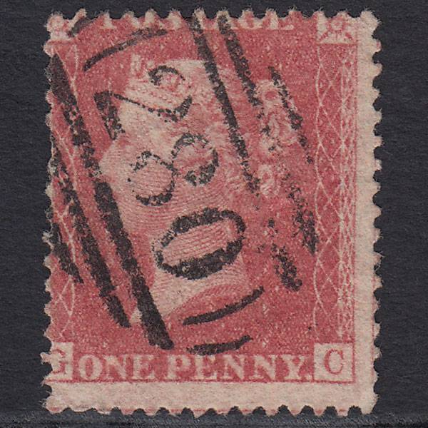 GB QV 1857 1d Rose-red (Plate 55) SG40-C10(1) GU Epsom 280
