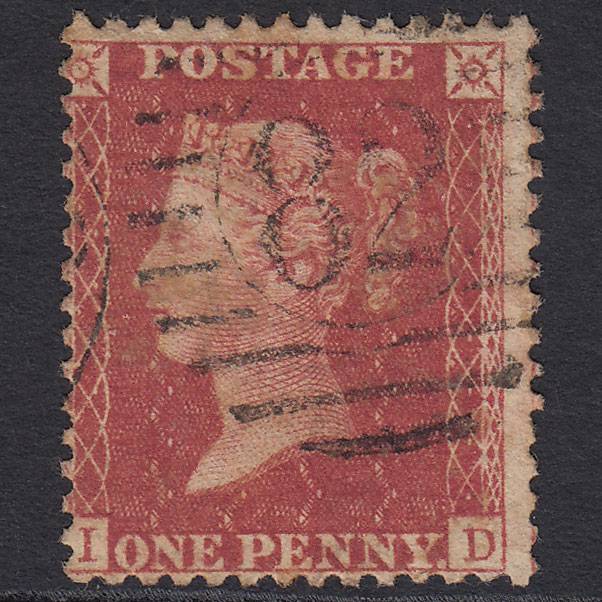 GB QV 1857 1d Rose-red (Plate 63) SG40-C10(1) ID GU London D&S 82