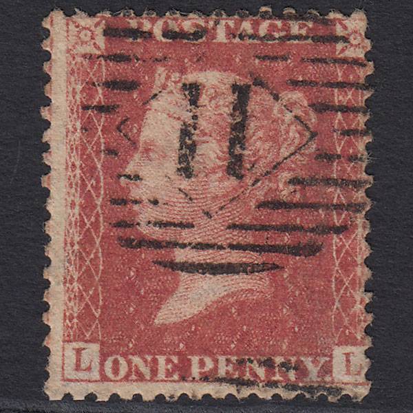 GB QV 1857 1d Rose-red (Plate 56) SG40-C10(1) LL GU London IS 11