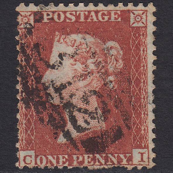 GB QV 1855 1d Red-brown (Plate 202) SG22-C2(1) CI GU Gloucester 312