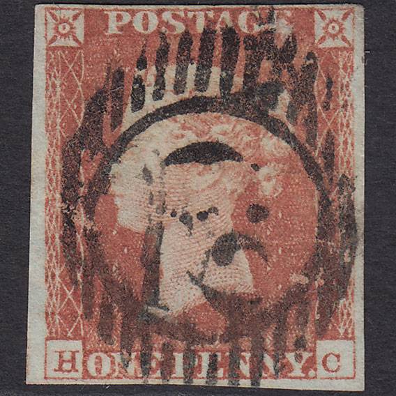 GB QV 1841 1d Red-brown (Plate 71) SG8-B1(1) HC GU 4 Margins London D&S 62