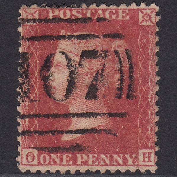 GB QV 1857 1d (Plate 52) SG40-C10(1) OH FU Bradford 107 Well Centred