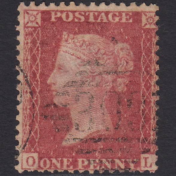 GB QV 1857 1d Rose-red (Plate 66) SG40-C10(1) OL GU Limerick 303
