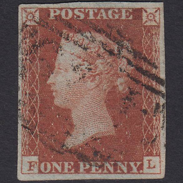 GB QV 1841 1d Red-brown (Plate 51) SG8-B1(1) FL FU