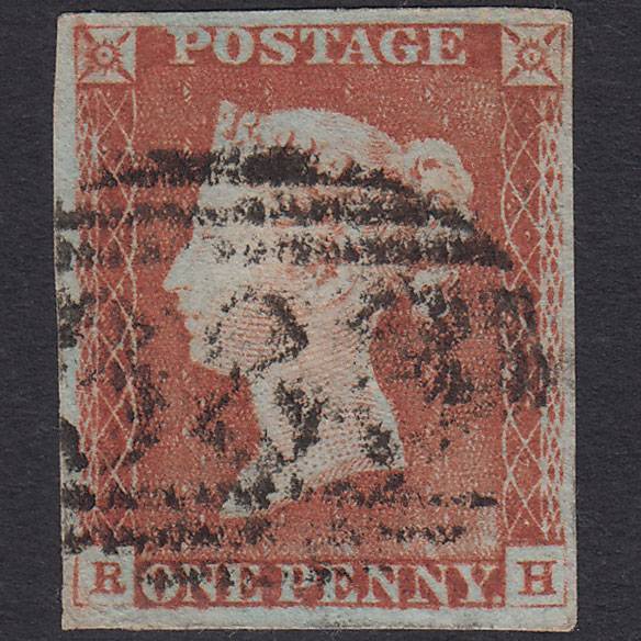 GB QV 1841 1d Pale Red-brown (Plate 61) SG9-B1(3) RH FU 4 Margins Hull 383
