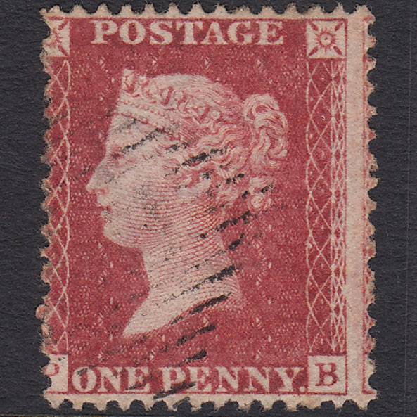 GB QV 1857 1d Rose-red (Plate 43) SG40-C10(1) PB FU Ireland Misperf