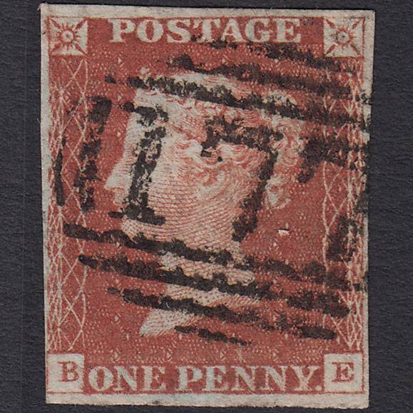 GB QV 1841 1d Red-brown Pl 60 SG8-B1(1) BE FU 4 Margins Cheltenham 177