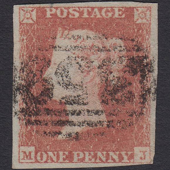 GB QV 1841 1d Red-brown (Plate 99) SG8-B1(1) MJ GU 4 Margins