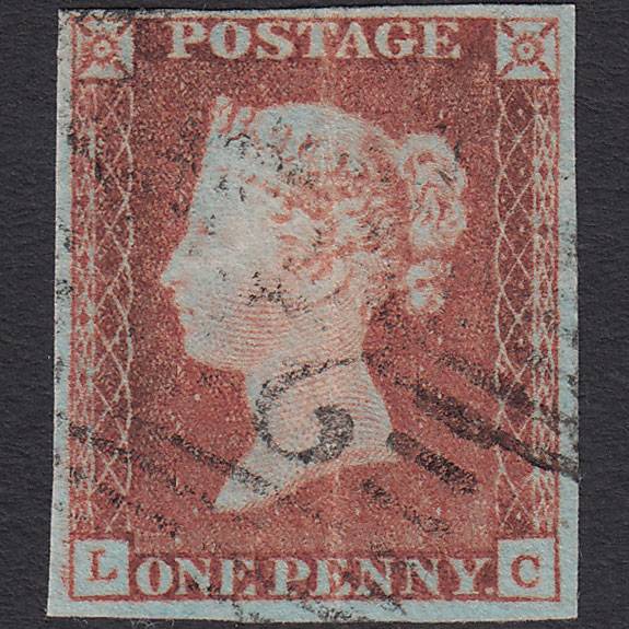 GB QV 1841 1d Red-brown (Plate 76) SG8-B1(1) LC GU 4M Scotland