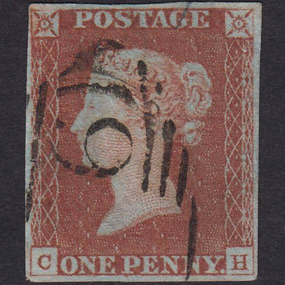 GB QV 1841 1d Red-brown (Plate 62) SG8-B1(1) CH FU 4 Margins