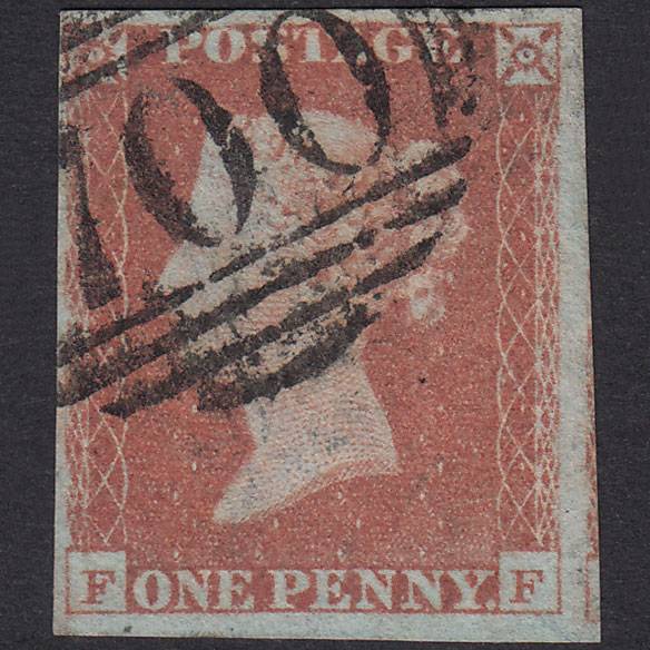 GB QV 1841 1d Red-Brown Plate 71 SG8-B1(1) FF GU Sheffield 700