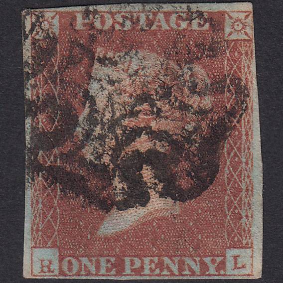 GB QV 1841 1d Red-Brown Pl 22 SG8-B1(1) RL GU Missing Imprimatur Nr 4M MX