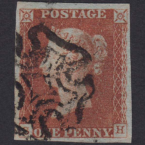 GB QV 1841 1d Red-Brown Plate 22 SG8-B1(1) SH GU Missing Imprimatur 4M MX