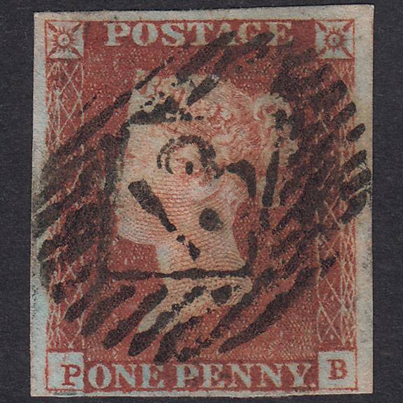 GB QV 1841 1d Plate 61 SG8-B1(1) Constant Variety PB FU 4M London IS 13