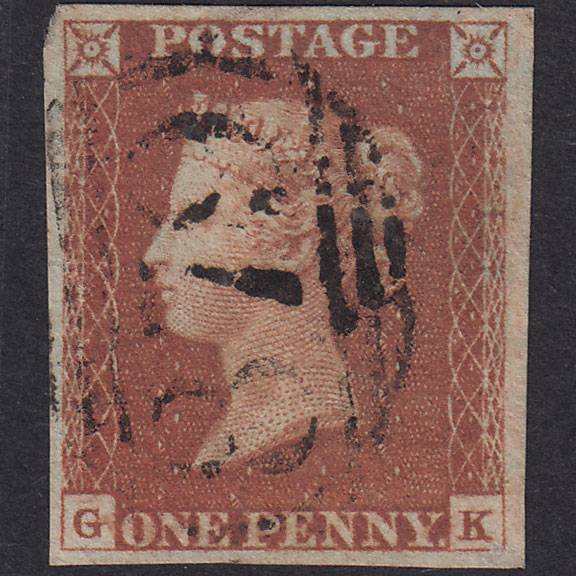 GB QV 1841 1d Red-Brown Plate 69 SG8-B1(1) GK GU 4 Good Margins Wigton 879