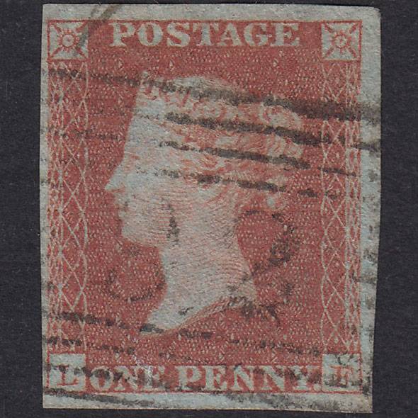 GB QV 1841 1d Red-Brown Plate 119 SG8-B1(1) LF FU 4 Margins Cupar Fife 92