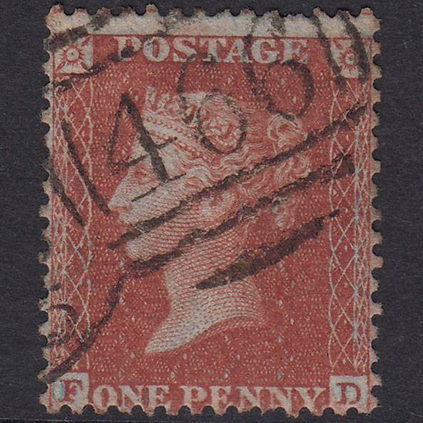 GB QV 1855 1d Pl 6 SG24-C3(1) Constant Variety FD FU Liverpool 466 Spoon