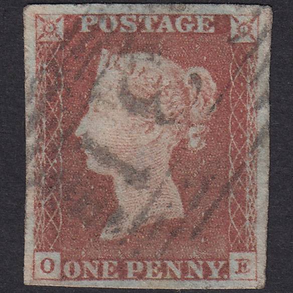 GB QV 1841 1d Red-Brown Plate 70 SG8-B1(1) OE GU Edinburgh 131