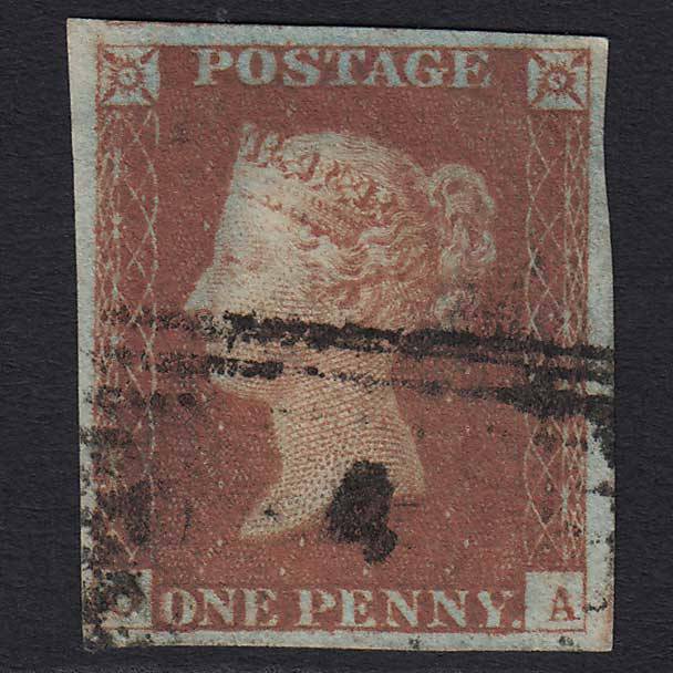 GB QV 1841 1d Red-brown (Plate 81) (SG8) 'OA' FU in Scotland 4M Imperf