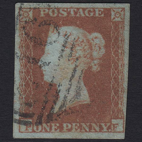 GB QV 1841 1d Red-brown Pl 118 SG8-B1(1) PF GU Congleton 216 4 Margins