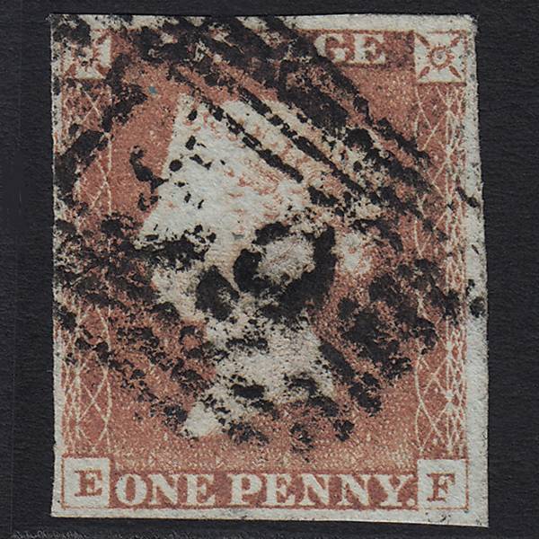 GB QV 1841 1d Pale Red-brown (Plate 69) EF GU Glasgow 159 4M Imperf