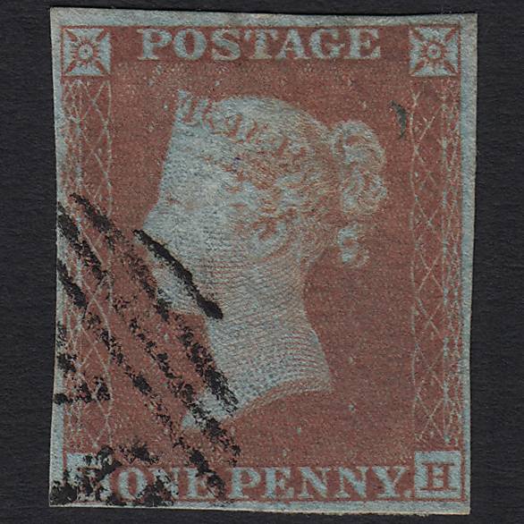 GB QV 1841 1d Red-brown (Plate 126) SG8-B2(1) BH FU 4M Imperf
