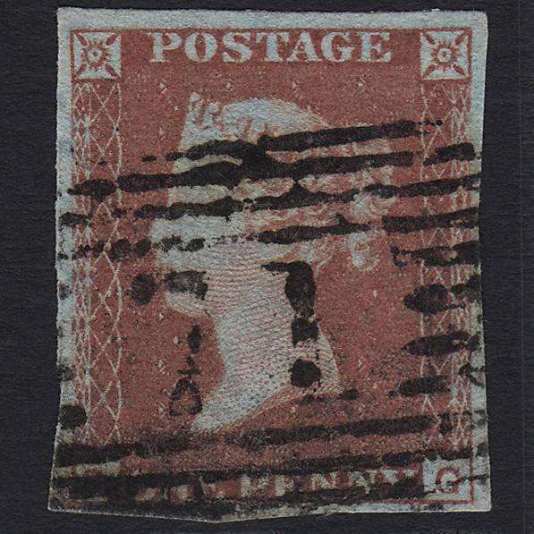 GB QV 1841 1d (Plate 102) SG8-B1(1) OG FU Castle Douglas 71 4M Imperf