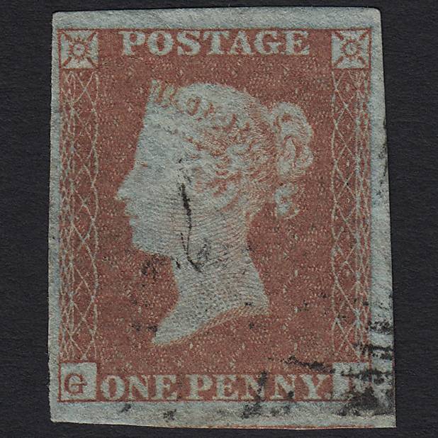 GB QV 1841 1d Pl 96 SG8-B1(1) GI GU Light Cancel 4M Missing Imprimatur