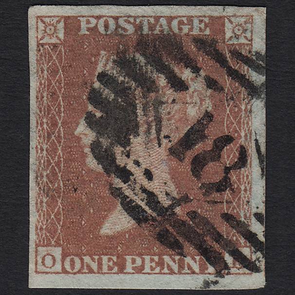 GB QV 1841 1d Red-brown Pl 97 SG8-B1(1) OE GU London IS 18 4 Big Margins