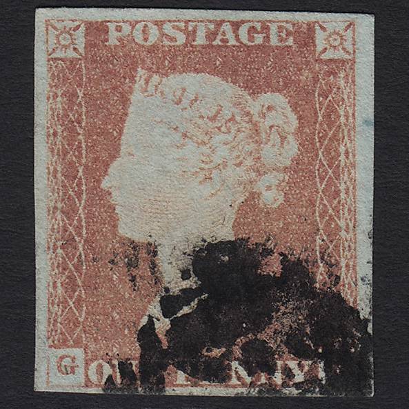 GB QV 1841 1d Red-brown SG8-B1(1) FU 4 Margins