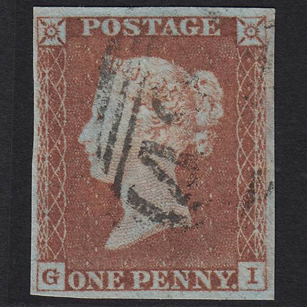 GB QV 1841 1d Red-brown Pl 69 SG8-B1(1) GI VFU Light Cancel 4M Imperf