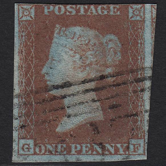 GB QV 1841 1d Very Blued Pl 112 SG8a-B1(2) GF FU in Scotland nr 4 Margins