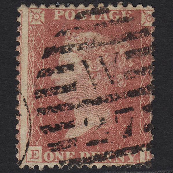 GB QV 1857 1d Rose-red (Plate 56) SG40-C10(1) EH FU London D&S W27