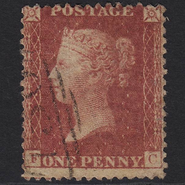 GB QV 1857 1d Rose-red (Plate 52) SG40-C10(1) FC GU Light Cancel