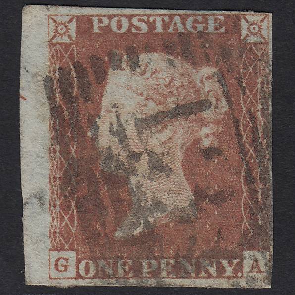 GB QV 1841 1d (Plate 75) SG8-B1(1) GA GU Edinburgh 131 4 Margins Marginal
