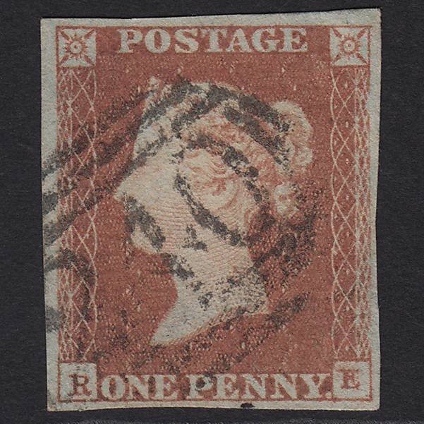 GB QV 1841 1d Red-brown (Plate 97) SG8-B1(1) RE FU Deal 240 4 Margins