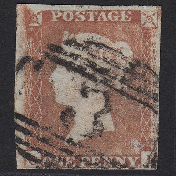 GB QV 1841 1d Pale Red-brown (Plate 67) SG9-B1(3) CI GU 4M Abingdon 3