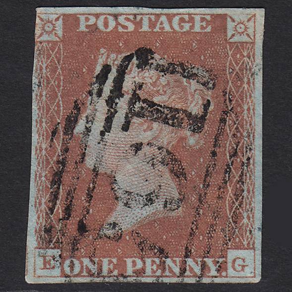 GB QV 1841 1d Red-brown (Plate 72) SG8-B1(1) EG GU nr 4M Carlisle 165
