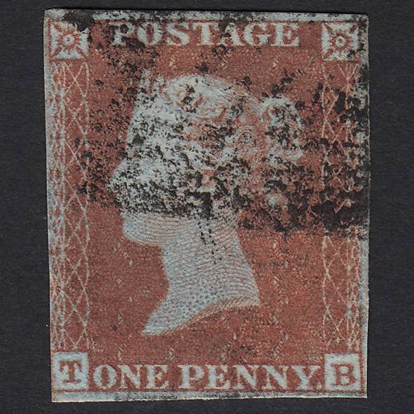 GB QV 1841 1d Red-brown (Plate 142) SG8-B2(1) TB GU nr 4M Imperf