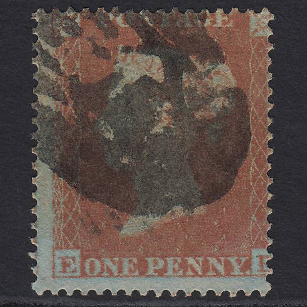 GB QV 1854 1d Red-brown (Plate 166) SG17-C1(1) EH GU Misperf