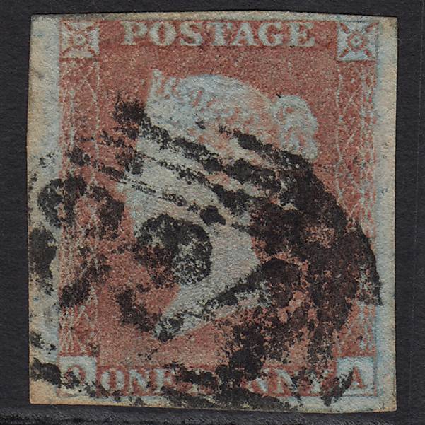 GB QV 1841 1d Red-brown (Plate 69) SG8-B1(1) OA GU 4 Margins