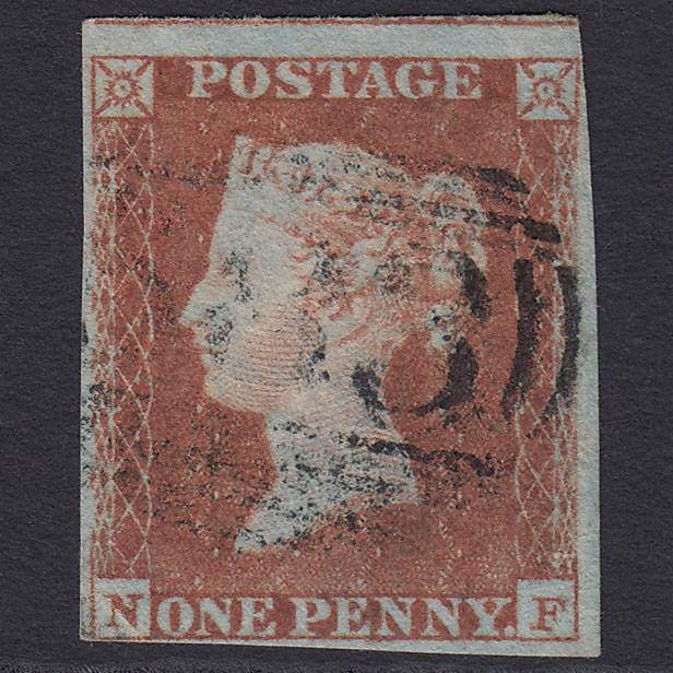 GB QV 1841 1d Red-brown (Plate 92) SG8-B1(1) NF GU 4 Margins